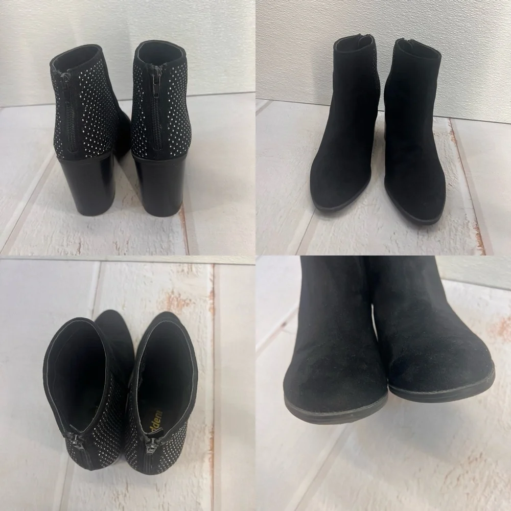 Madden NYC Women's Rain Zip Up‎ High Heel Ankle Boots Black Size 9